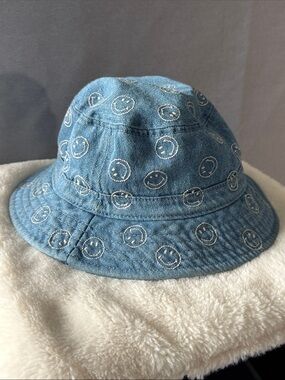 Denim Smile Bucket Hat One Size American Eagle